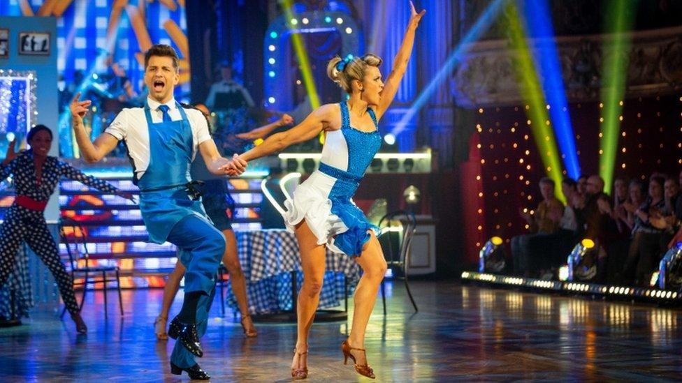 Ashley Roberts and Pasha Kovalev dancing