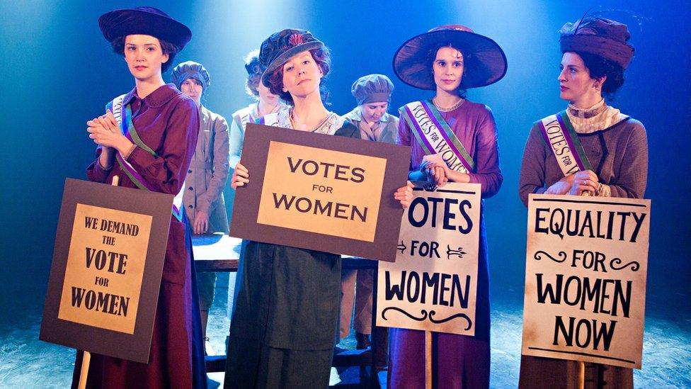 Suffragettes from CBBC's Horrible Histories.