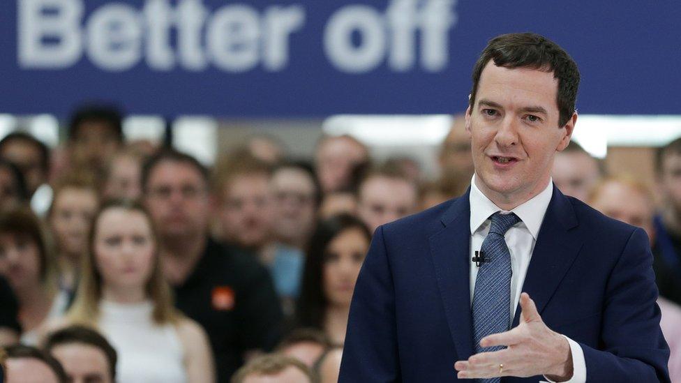 Chancellor George Osborne delivers a speech on the economic impact of the UK