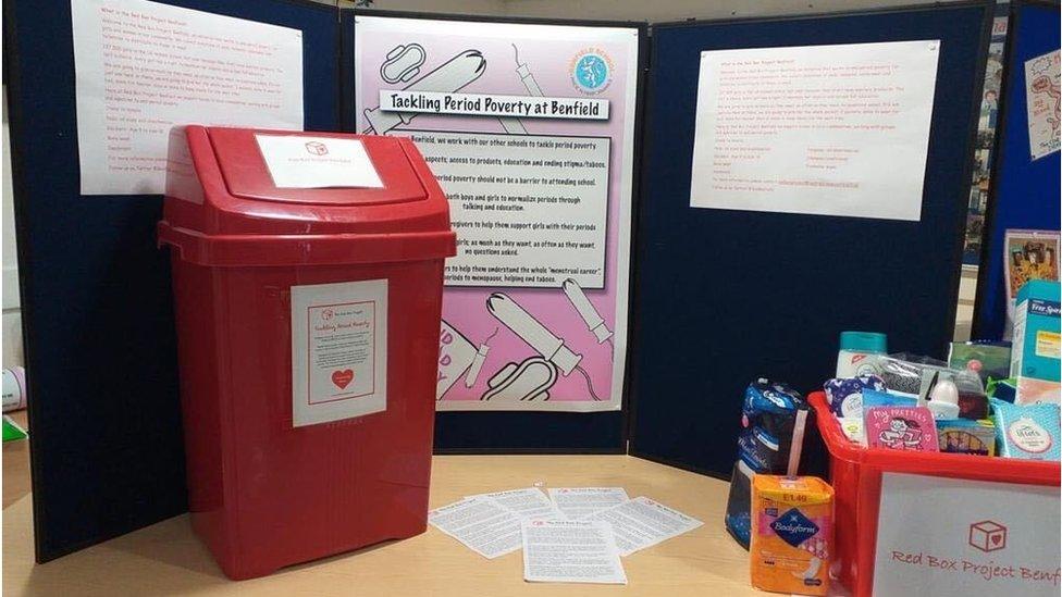 Period poverty display