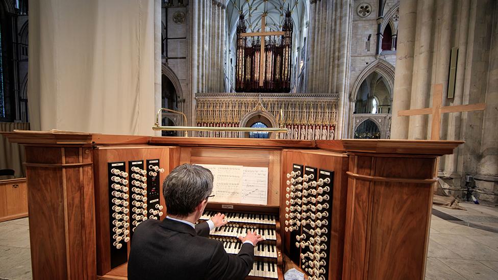 Robert Sharpe playing the organ