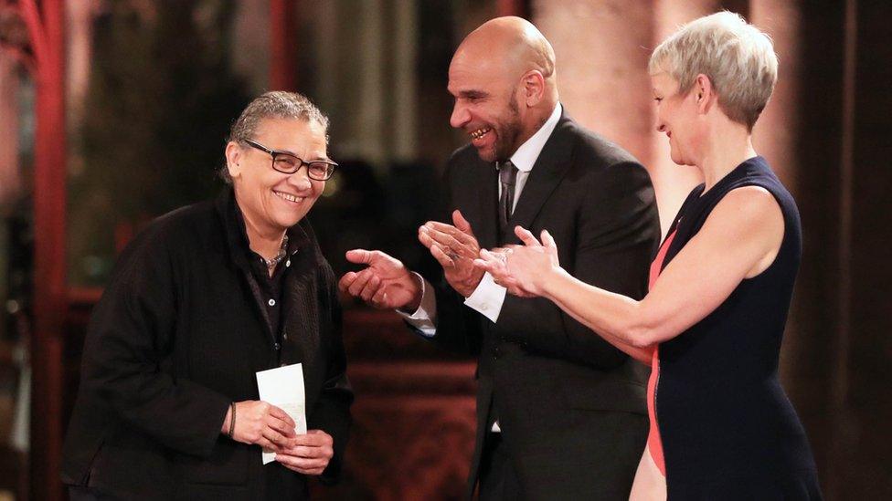 Lubaina Himid, Goldie and Maria Balshaw