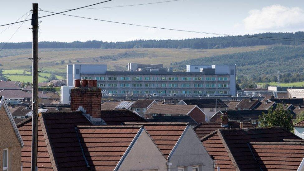 Prince Charles Hospital, Merthyr, an area with one of the highest infection rates currently in Wales