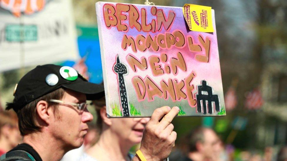 Berlin protests against rising rent prices.