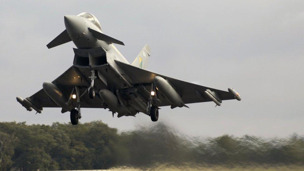 Typhoon taking off from RAF Coningsby in 2006