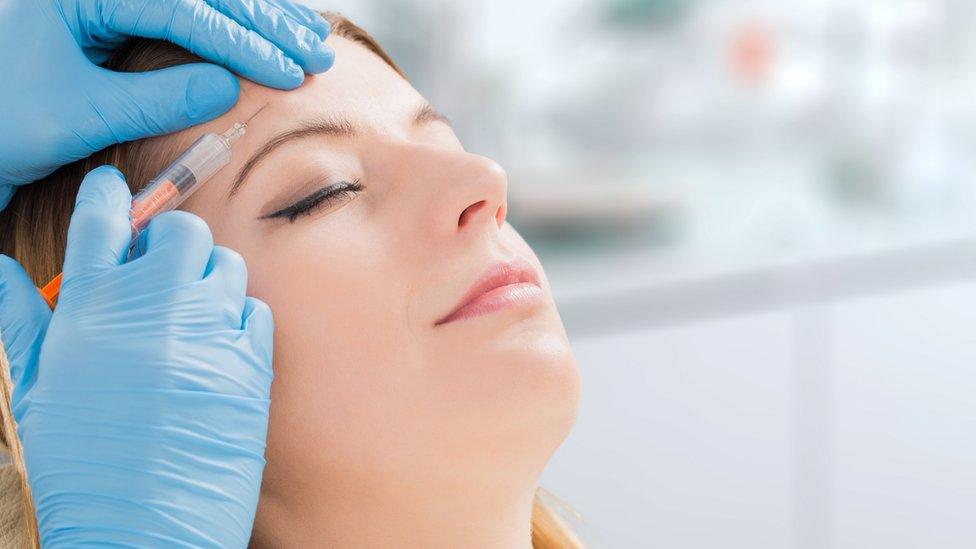 Woman getting botox