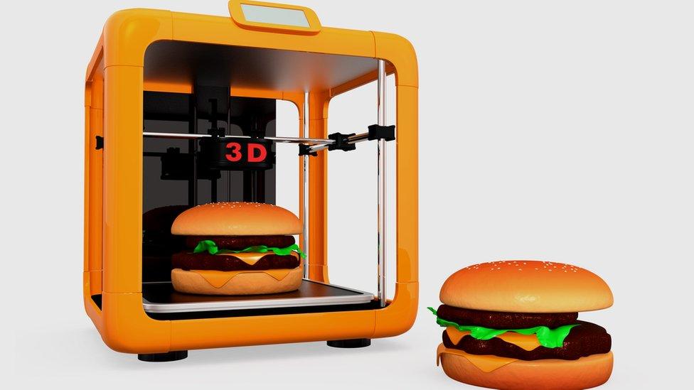 Artist's impression of a 3D food printer