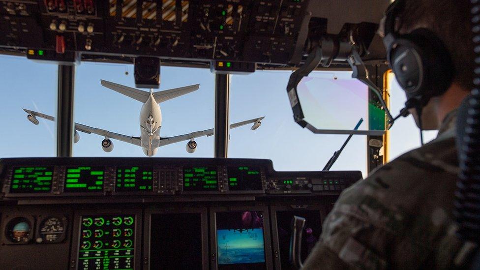 MC-130J being refuelled by a KC-135 Stratotanker