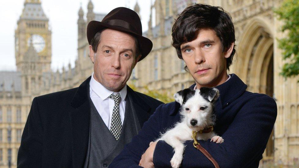 Hugh Grant and Ben Whishaw in A Very English Scandal