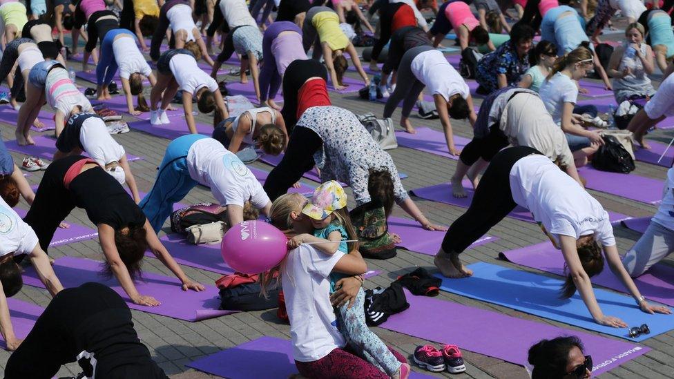 World Yoga Day in Minsk, Belarus