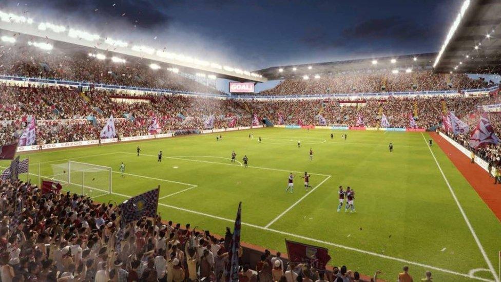 CGI representing the atmosphere created by the new North Stand