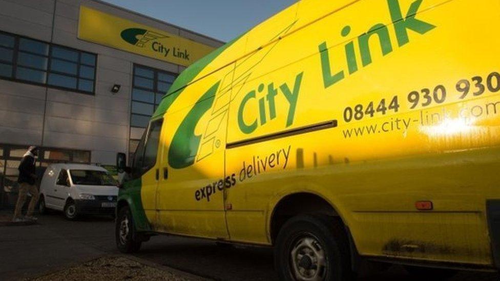 City Link van outside depot