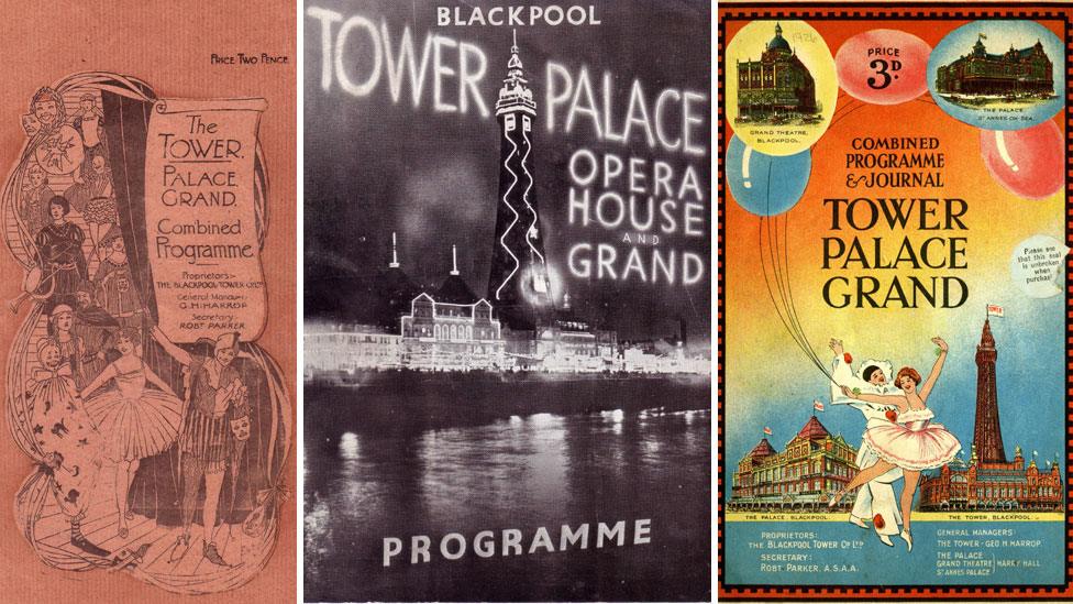 Blackpool Tower programmes through the ages