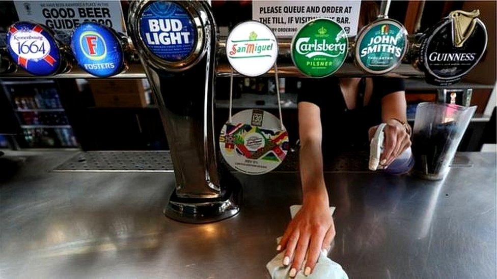 bar inside a pub