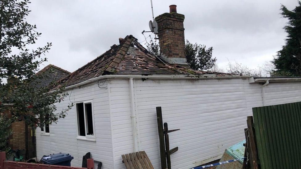 Bungalow after fire