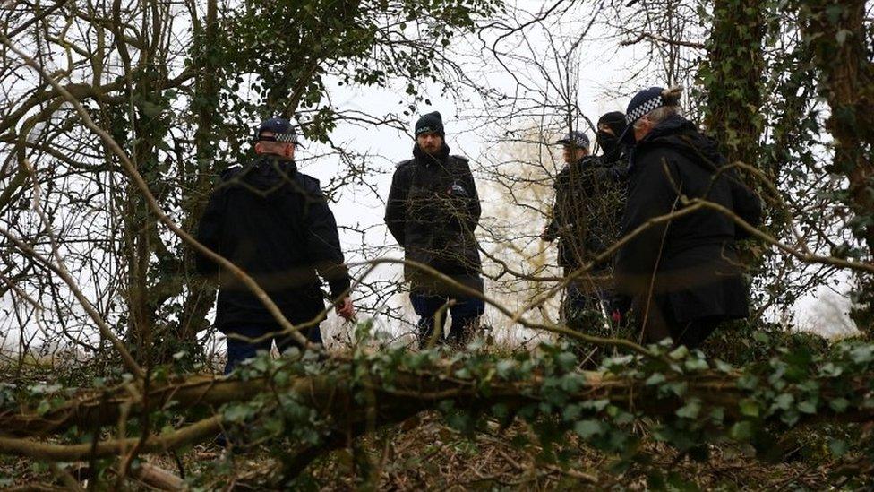 Police search woodland near to Great Chart Golf and Leisure in Ashford