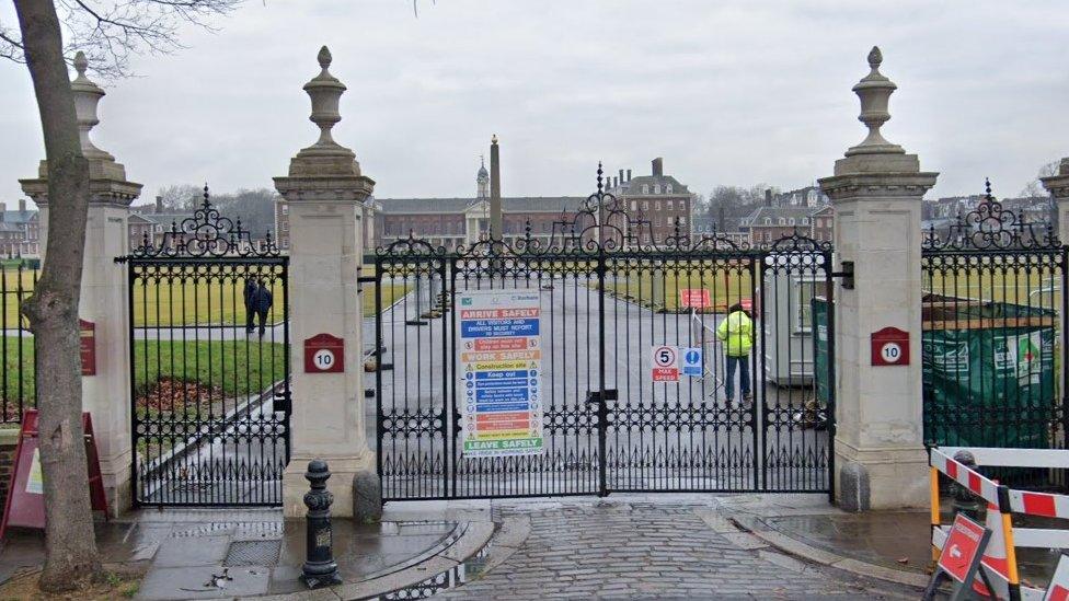 Entrance to construction site