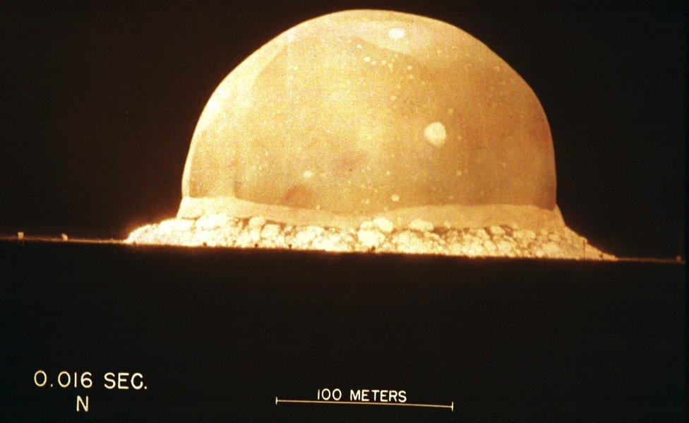 Trinity was the code name of the world's first nuclear weapon, which was successfully detonated in the New Mexico desert in 1945, as part of the Manhatten Project