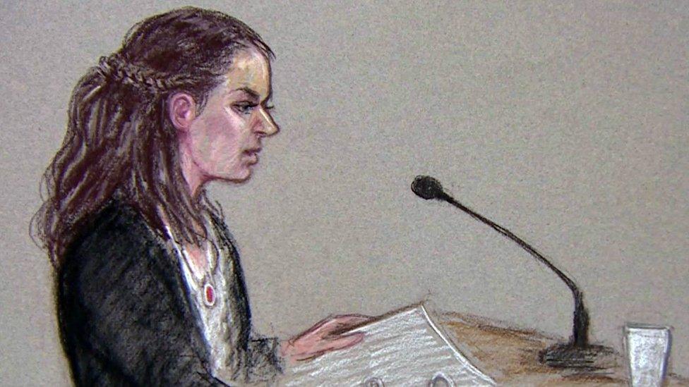 Court sketch of Shauna Hoare