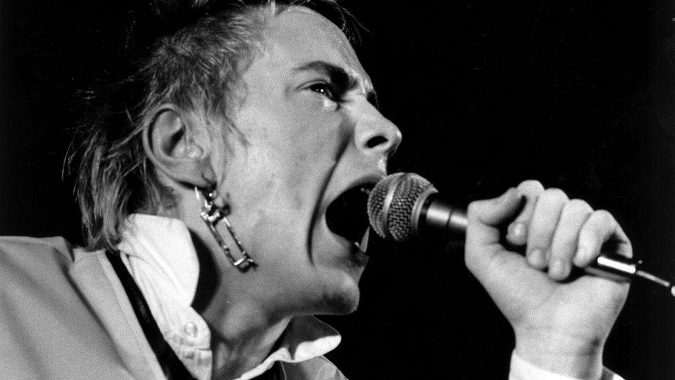 John Lydon singing in 1976