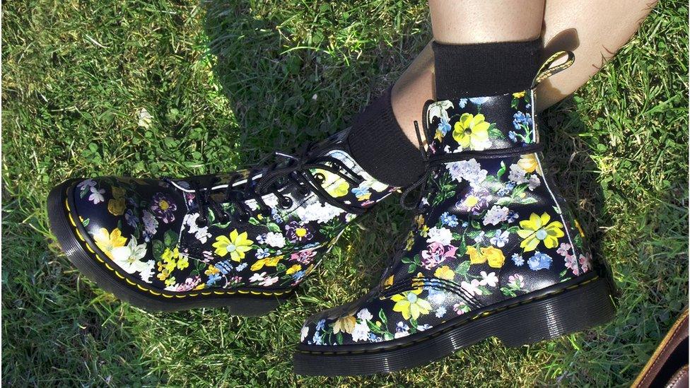 Floral print Dr Martens boots