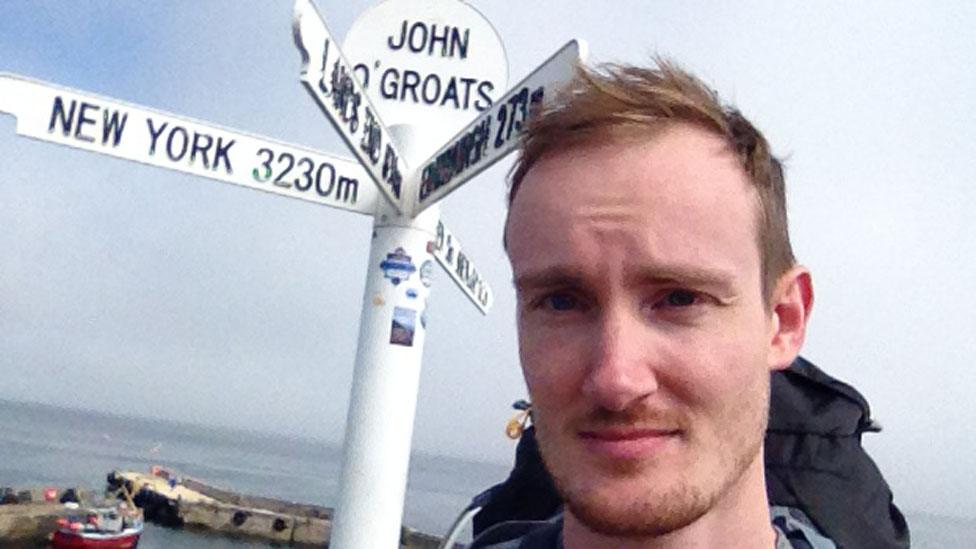 Tom Clancy at John O' Groats