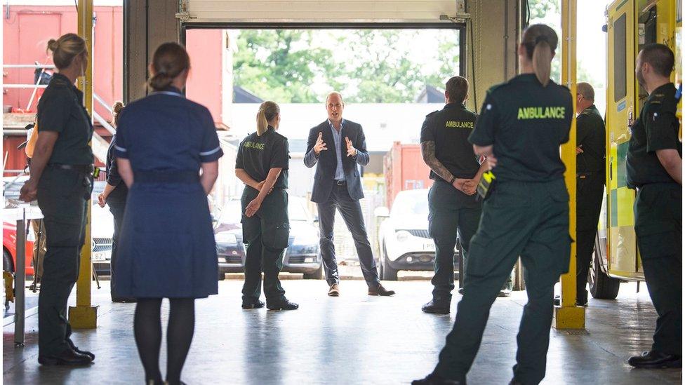 Prince William visits the King's Lynn Ambulance Station