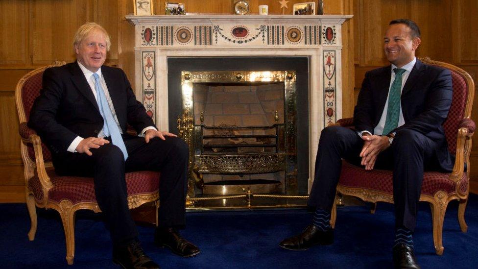 Boris Johnson and Leo Varadkar in Dublin