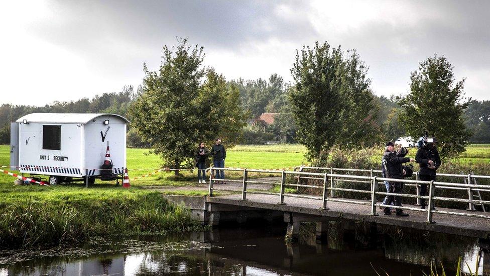 Police investigate a farm near the village of Ruinerwold in Drenthe province, the Netherlands, 16 October 2019