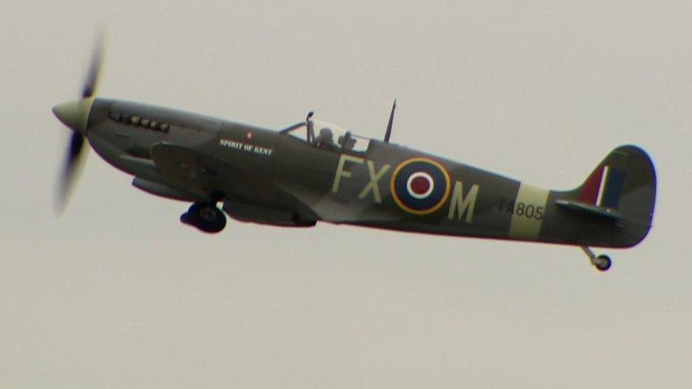 Plane in flypast