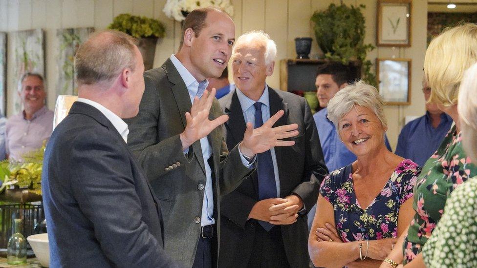 The Prince of Wales during a visit to the Duchy of Cornwall nursery, near Lostwithiel, Cornwall, to open its new restaurant