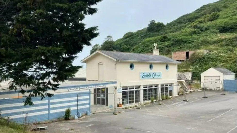 The former Seaside Café at Grève De Lecq