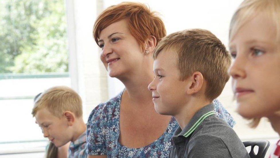 teacher in a classroom