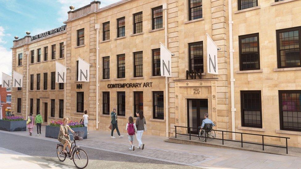 Artist's impression of the renovation of five-storey, 24 Guildhall Road in Northampton