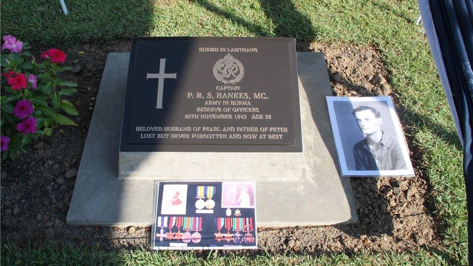 Plaque unveiled for Capt Bankes in war cemetery outside Yangon