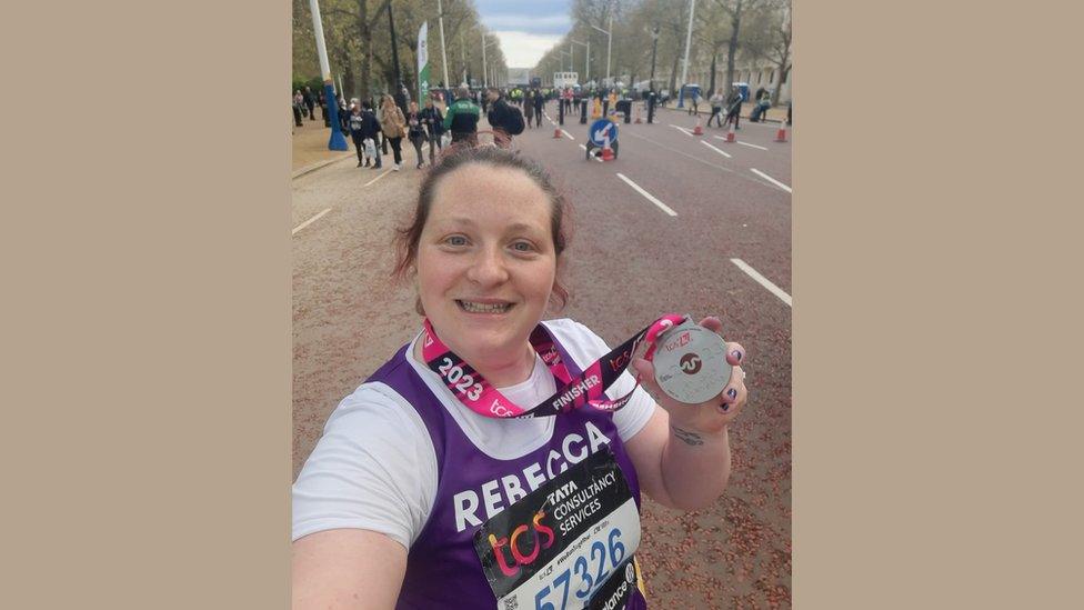 rebecca and her medal