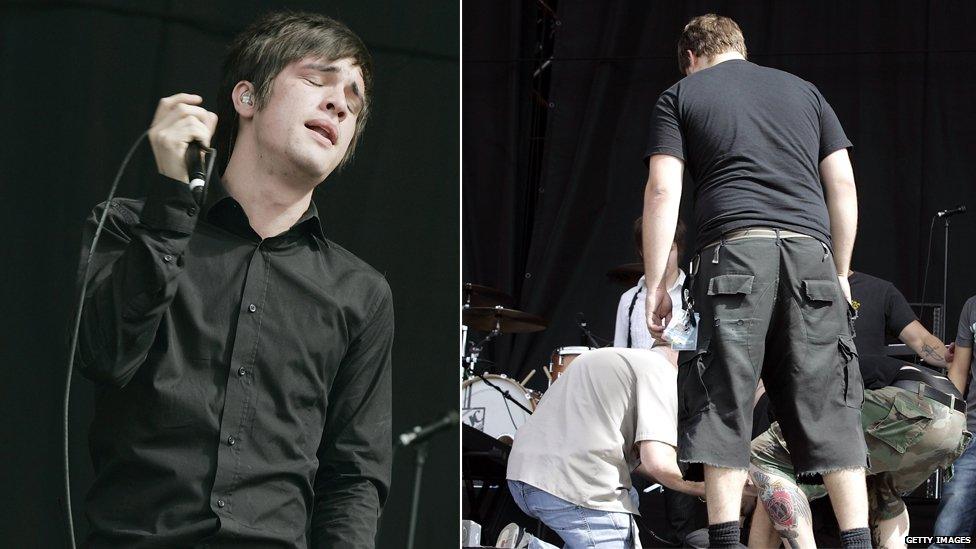 Brendon Urie at Reading Festival in 2006