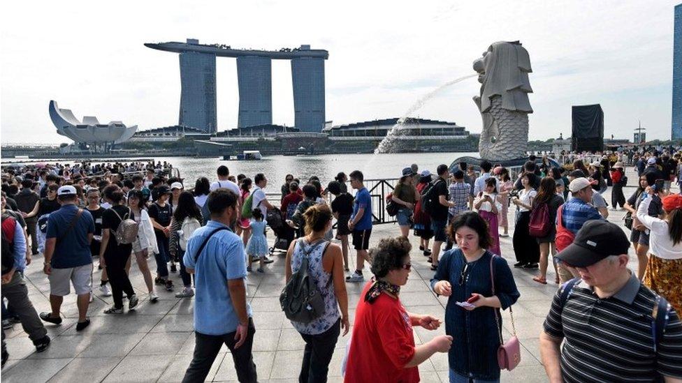 View of downtown Singapore