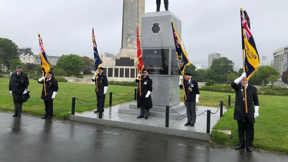 Falklands War service in Plymouth