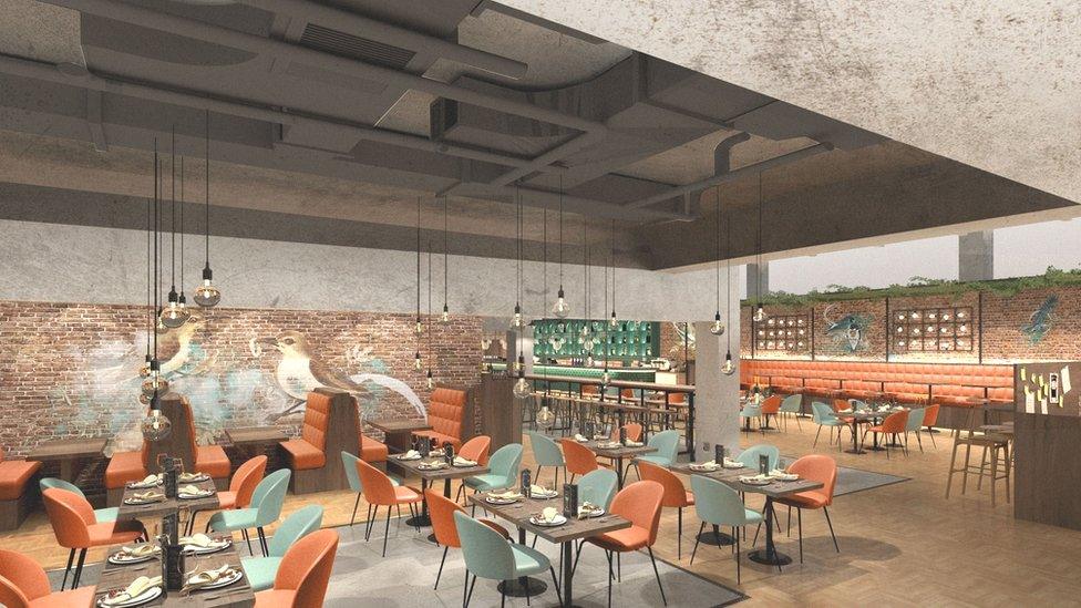 CGI of new Bird & Signet bar