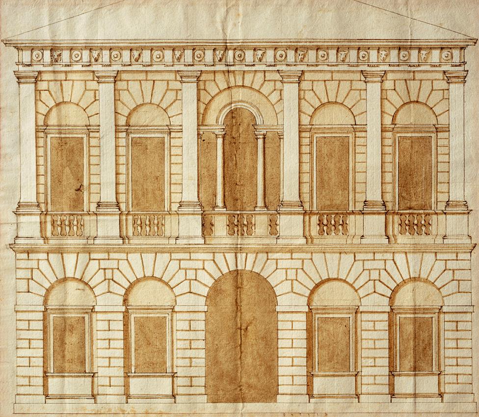 Design for a palace - by Andrea Palladio, circa 1540s