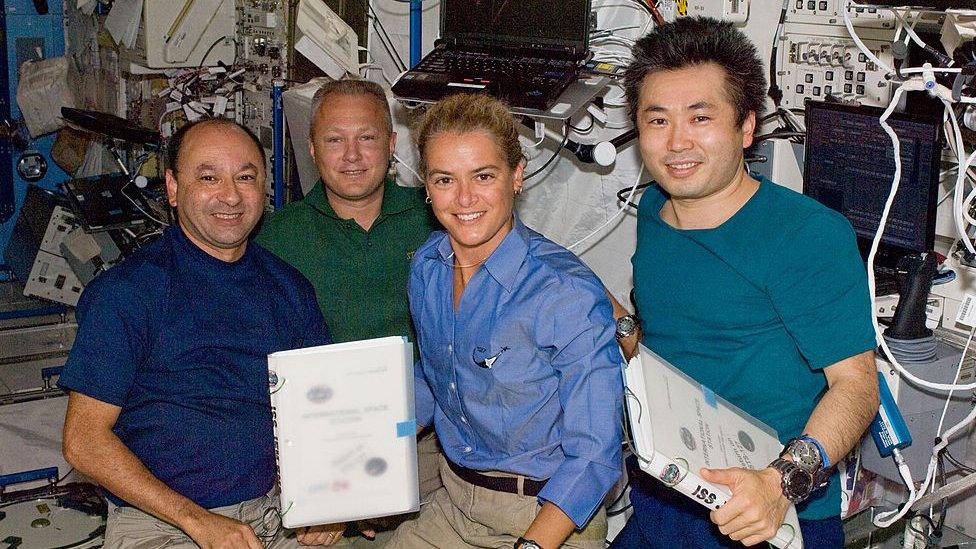 Julie Payette on board the International Space Station