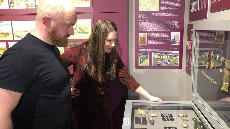 Jason Kane and Nicola Nash at the soldiers of Gloucestershire museum