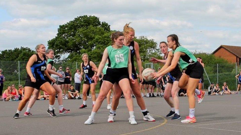 A group of netball players