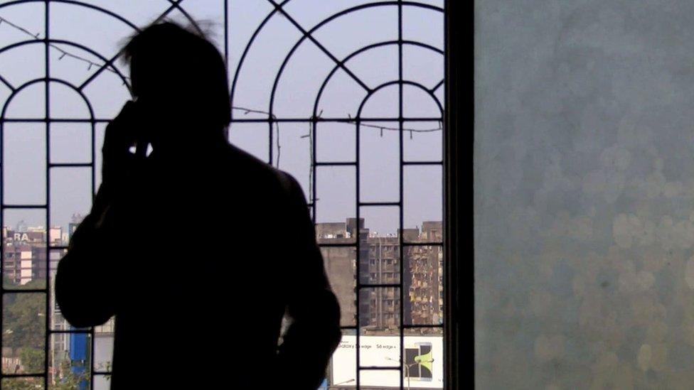 Indian gambler in silhouette