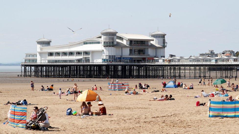 Weston-Super-Mare seafront and pier