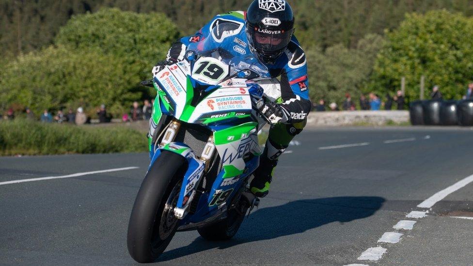 Daley Mathison riding his motorbike
