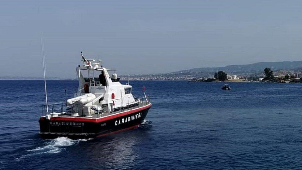 File pic of cabinieri patrol boat