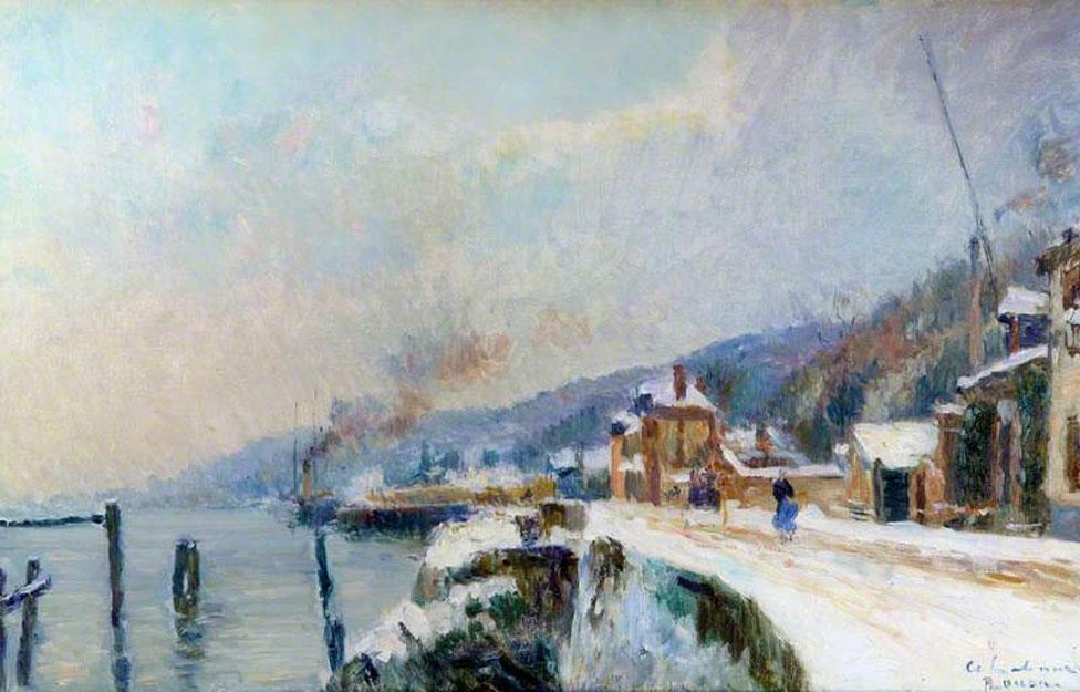 A Wharf on the Seine at Dieppedalle by Albert Lebourg was donated by Depeaux