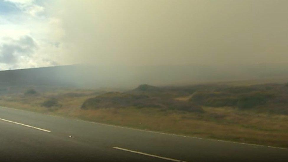 Fire on Llantysilio mountain